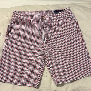 Vineyard Vines Red and Blue Checkered Men Shorts